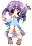  child crayon hoppeke-tan kindergarten original purple_eyes purple_hair sazaki_ichiri school_uniform socks twintails violet_eyes 