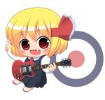  blonde_hair fang guitar instrument kyokutou_hentai_samurai red_eyes rumia sg touhou 