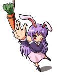  blazer bunny_ears carrot jam_(artist) jam_(shoujikimono_wa_naze_mawaru) long_hair necktie purple_hair rabbit_ears red_eyes reisen_udongein_inaba solo touhou 