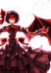  bat_wings claws crazy_eyes fangs hat kazetto lavender_hair red_eyes remilia_scarlet short_hair slit_pupils solo touhou wings 
