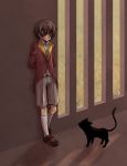 brown_hair cat child code_geass formal lelouch_lamperouge loafers lowres mecco shoes socks young 