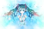  android aqua_eyes aqua_hair bad_id hatsune_miku headphones headset long_hair quasi solo tears twintails vocaloid 