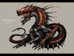  claws dragon extra_arms gia monster no_eyes no_humans pixiv_fantasia pixiv_fantasia_sword_regalia spikes 