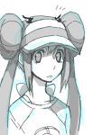  doodle double_bun female_protagonist_(pokemon_bw2) lechuza long_hair mei_(pokemon) pokemon pokemon_(game) pokemon_bw2 raglan_sleeves solo visor_cap 