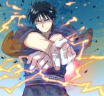  alchemy black_hair fullmetal_alchemist gloves male mattsu roy_mustang smile white_gloves 