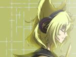  anime_coloring blonde_hair closed_eyes earmuffs eyes_closed headphones profile rhine ritual_baton short_hair solo touhou toyosatomimi_no_miko 