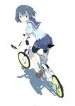  bicycle keisan original riding school_uniform short_hair solo 