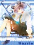  animal_ears brown_eyes capelet dowsing_rod grey_hair highres jewelry mouse mouse_ears mouse_tail nazrin necklace onyuuuu short_hair skirt solo tail touhou 