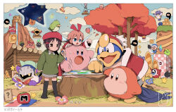  2girls adeleine aqua_star bandana bandana_waddle_dee bendedede beret blue_bandana blue_eyes bomb book bouncy_(kirby) bronto_burt brown_eyes brown_hair bug butterfly card castle castle_dedede chuchu_(kirby) commentary coo_(kirby) copyright_name crayon dark_matter_(kirby) dark_matter_trio english_commentary explosive fairy fairy_wings gameplay_mechanics gooey_(kirby) gordo hat holding holding_book king_dedede kirby kirby's_dream_land_2 kirby's_dream_land_3 kirby_(series) kirby_64 long_sleeves marx_(kirby) maxim_tomato meta_knight morpho_knight morpho_knight_(butterfly) multiple_girls n-z neo_star noddy_(kirby) open_book pitch_(kirby) planet poppy_bros_jr punc_(kirby) pupa_(kirby) ribbon_(kirby) ripple_star rock_star_(kirby) rocky_(kirby) scarfy shiver_star sir_kibble sparky_(kirby) star_block tree waddle_dee waddle_doo warp_star wings zero_two_(kirby) 