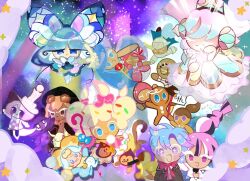 alternate_costume amber_sugar_cookie armor attire) banana_cookie birthday_cake_cookie bowtie braid braided_ponytail butterfly butterfly_wings cane chess_choco_cookie choco_monkey cookie_run cookie_run:_ovenbreak crop_top dress eyelashes female frown gingerbrave gingerbright goggles hat hero_cookie ice_juggler_cookie jacket jester knight_cookie long_hair male moonlight_cookie moonlight_cookie_(primordial_light) multicolored_hair official_alternate_costume open_jacket pink_hair ponytail popping_candy_cookie popping_candy_cookie_(red_carpet_attire) princess_cookie scepter sea_fairy_cookie shining_glitter_cookie shining_glitter_cookie_(superstar_airport_attire) short_hair smile strawberry_cookie sugar_glass_cookie suit third-party_source water_hair