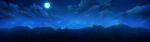  blue clouds cura full_moon game_cg highres landscape monobeno moon mountains night night_sky no_humans scenery star 