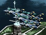  blue_angels f-11 fighter_jet flying hatsune_miku jet landmark military parody real_world_location rxjx spring_onion statue_of_liberty twintails us_navy vocaloid 