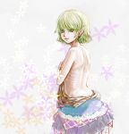  back bare_back blonde_hair breasts covering covering_breasts danmaku green_eyes looking_back ma_nyan_(nyao_mao_nyao) mizuhashi_parsee pointy_ears short_hair solo topless touhou undressing 
