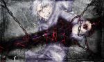  arondight batakopart2 chain chains fate/zero fate_(series) hoodie male matou_kariya sword weapon white_hair 