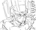  1girl bare_shoulders bb_(baalbuddy) breasts bust cleavage english galacta galactus long_hair marvel monochrome solo 