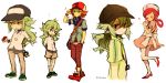  baseball_cap doodle green_hair hat joy_(pokemon) long_hair n_(pokemon) nurse pantyhose pikiru pink_hair pokemon pokemon_(game) pokemon_bw touya_(pokemon) twintails 