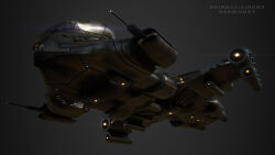  3d amarr_empire_(eve_online) artist_name autodesk_3ds_max_(medium) battlecruiser_(eve_online) combat_ship_(eve_online) commentary english_commentary eve_online glowing grey_background grey_theme harbinger_(eve_online) highres knightvision3d military_vehicle no_humans realistic science_fiction spacecraft support_ship_(eve_online) vehicle_focus viziam_(eve_online) 