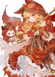  1girl :3 absurdres animal animal_ear_hood animal_ears arm_warmers ascot asymmetrical_eyewear belt belt_collar black_belt black_corset black_hat black_vest blonde_hair bow braid brown_arm_warmers brown_belt brown_eyes cat chinese_commentary cloak closed_mouth clothed_animal collar commentary_request commission corset cowboy_shot cross-laced_armwear determined dot_nose eyelashes floating_clothes floating_hair floral_print flower flower-shaped_eyewear frilled_arm_warmers frilled_skirt frills goggles goggles_on_headwear gun hair_between_eyes hair_bow hair_ornament hair_over_shoulder hat hat_flower heart heart-shaped_eyewear heart_hair_ornament highres holding holding_gun holding_weapon hood hood_up hooded_cloak hoop_skirt infinity_nikki light_blush light_particles long_hair low_twin_braids medium_skirt momo_(nikki) multiple_belts musket nikki_(series) o-ring o-ring_belt official_alternate_costume open_mouth petticoat print_cloak red_bow red_cloak red_eyes red_flower red_rose red_skirt rose rose_print she_is_wildfire_(infinity_nikki) shirt simple_background skirt sparkle tinted_eyewear twin_braids vest watermark wavy_hair weapon whiskers white_ascot white_background white_cat white_shirt wolf_ears yellow-tinted_eyewear yellow_flower yellow_rose yishan_zhiming 