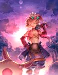  armor blonde_hair detached_sleeves feathers gloves hat highres legend_of_mana male seiken_densetsu solo sunakumo sword toto weapon 