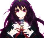  bust dalian dantalian_no_shoka hairband kedama0808 purple_eyes purple_hair solo violet_eyes 