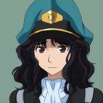  amagami black_hair cap coroske gundam gundam_age hat military military_uniform natora_einus natora_einus_(cosplay) peaked_cap satou_rina seiyuu_connection solo tanamachi_kaoru uniform wavy_hair 