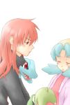  1boy 1girl blue_hair crystal_(pokemon) long_hair pokemon pokemon_(game) pokemon_gsc red_hair redhead silver_(pokemon) sleeping twintails 