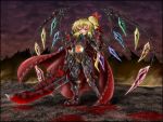  armor blackmorass blood blood_on_face fangs flandre_scarlet highres parody red_eyes solo sword touhou warcraft weapon world_of_warcraft 