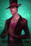  black_hair dark_skin dr_facilier facial_hair hat jewelry male mustache necklace onose1213 realistic solo the_princess_and_the_frog top_hat 