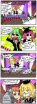  4koma blonde_hair choujuu_gigaku cigarette comic concert death finnish green_hair kasodani_kyouko loudspeaker lunasa_prismriver lyrica_prismriver merlin_prismriver multiple_girls music mystia_lorelei pink_hair setz singing smoking tombstone touhou translated translation_request 