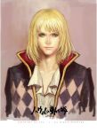  blonde_hair blue_eyes earrings howl howl_no_ugoku_shiro jewelry male onose1213 realistic smile solo 