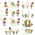  book boots bow chibi clone crystal elf fairy food fruit gaff grimgrimoire grimoire hat lillet_blan long_hair mushroom official_art pantyhose plant pointy_ears purple_eyes shigatake vanillaware violet_eyes wand witch_hat 
