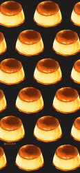  absurdres artist_name black_background commentary_request food food_focus highres no_humans original pudding rizu_(rizunm) simple_background 