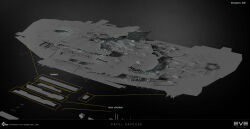  3d building commentary company_logo company_name concept_art copyright_logo copyright_name dated english_commentary english_text eve_online grey_background grey_theme highres logo maya_(medium) no_humans official_art photoshop_(medium) pointing_out_the_details science_fiction sobaku-chiuchiu space_station spacecraft 