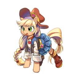  :p alternate_hair_length_(longer) animal animal_focus apple_print applejack belt black_jacket blonde_hair blue_jacket blue_skirt boots braid braided_ponytail brown_boots brown_hat closed_mouth collared_shirt commentary contrast_collar cowboy_boots cowboy_hat english_commentary food_print freckles frilled_skirt frills fruit_print full_body gold_belt green_eyes hair_tie hat hat_ornament jacket knee_boots long_hair long_sleeves looking_ahead miniskirt multicolored_jacket my_little_pony my_little_pony:_friendship_is_magic official_alternate_hairstyle open_clothes open_jacket polka_dot polka_dot_shirt pony_(animal) quizia shirt simple_background single_braid skirt smile solo tareme tongue tongue_out two-tone_jacket v-shaped_eyebrows very_long_hair white_background white_shirt yellow_tail 