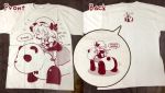  bad_id bow character_name chibi closed_eyes english eyes_closed fang flandre_scarlet from_behind hat hat_bow large_bow monochrome open_mouth panda riding shirt short_hair side_ponytail smile solo touhou white_shirt wings wrist_cuffs yukiu_kon 