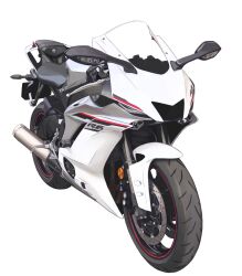  asagi501 commentary_request highres motor_vehicle motorcycle no_humans real_life simple_background vehicle_focus white_background yamaha_yzf-r6 