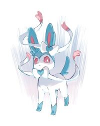  alternate_color bow bowtie closed_mouth commentary_request full_body looking_to_the_side pink_eyes pokemon pokemon_(creature) pokemon_focus roronavoice shiny_pokemon sideways_glance sylveon v-shaped_eyebrows white_background 