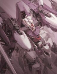 advance_of_zeta beam_cannon beam_rifle commentary_request energy_gun gaplant_hrairoo gundam highres mecha mecha_focus mobile_suit molai realistic robot science_fiction space thrusters titans_(gundam) v-fin weapon 