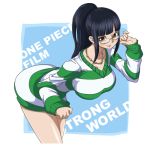  brown_eyes glasses jewelry necklace nico_robin one_piece one_piece:_strong_world ponytail sweater_dress 