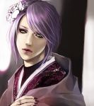  hair_flower hair_ornament japanese_clothes konan lily_(artist) lowres naruto purple_hair solo 