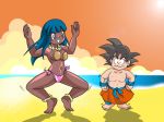  barefoot chi-chi_(dragon_ball) child dancer dark_skin dragon_ball exotic feet hokanuka son_goku tribal 