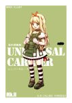  bow gloves mecha_musume military military_vehicle original personification striped striped_legwear thigh-highs thighhighs universal_carrier vehicle world_war_ii 