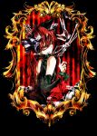  :p animal_ears arm_warmers bare_shoulders blood bow breasts cat_ears dress hair_bow kaenbyou_rin long_hair looking_back open_mouth pkk red_eyes red_hair redhead ribbon skeleton skull sleeveless sleeveless_dress smile solo tongue tongue_out touhou 