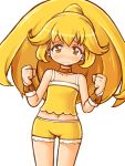  animated animated_gif blonde_hair blush choker clenched_hands collarbone cure_peace dress hair_ornament kise_yayoi long_hair magical_girl navel ponytail precure shigatake shorts smile_precure! solo tears wrist_cuffs yellow_dress yellow_eyes 