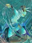 artist_request creature dewott fighting fighting_stance kanami no_humans pokemon shell tegaki water 