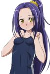  kurokawa_ellen long_hair manji_(tenketsu) one-piece_swimsuit ponytail precure purple_hair school_swimsuit siren_(suite_precure) suite_precure swimsuit tenketu yellow_eyes 