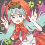  :d cosplay green_eyes hatsune_miku hirounp little_red_riding_hood little_red_riding_hood_(cosplay) little_red_riding_hood_(grimm) open_mouth project_diva project_diva_2nd smile solo twintails vocaloid 