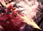  alternate_color bat_wings chain chains chaos1402 fang grin hat m.u.g.e.n red red_eyes red_hair redhead remilia_scarlet short_hair skirt skirt_set smile solo spear_the_gungnir touhou wings wrist_cuffs 