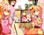  bad_id blonde_hair bow cellphone chain chains collar creator_connection dress dual_persona frills green_hair grin hair_bow hatsune_miku hoodie kagerou_project kano_(kagerou_project) kido_(kagerou_project) kisaragi_attention_(vocaloid) kisaragi_momo looking_at_viewer mary_(kagerou_project) matryoshka_(artist) matryoshka_(borscht) mekakushi_code_(vocaloid) mekakushi_cord_(vocaloid) multiple_boys multiple_girls musical_note phone pinting_at_viewer pointing pointing_at_viewer red_eyes seto_(kagerou_project) short_hair side_ponytail silver_hair smile souzou_forest_(vocaloid) star vocaloid wink 