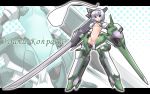  blue_eyes breasts character_name flat_chest fundoshi hairband highres konpaku_youmu konpaku_youmu_(ghost) loincloth mecha_musume navel open_mouth short_hair silver_hair solo sword touhou weapon yoshi_tama zoom_layer 